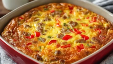 Quiche Aux Saucisses Et Poivrons Juteuse