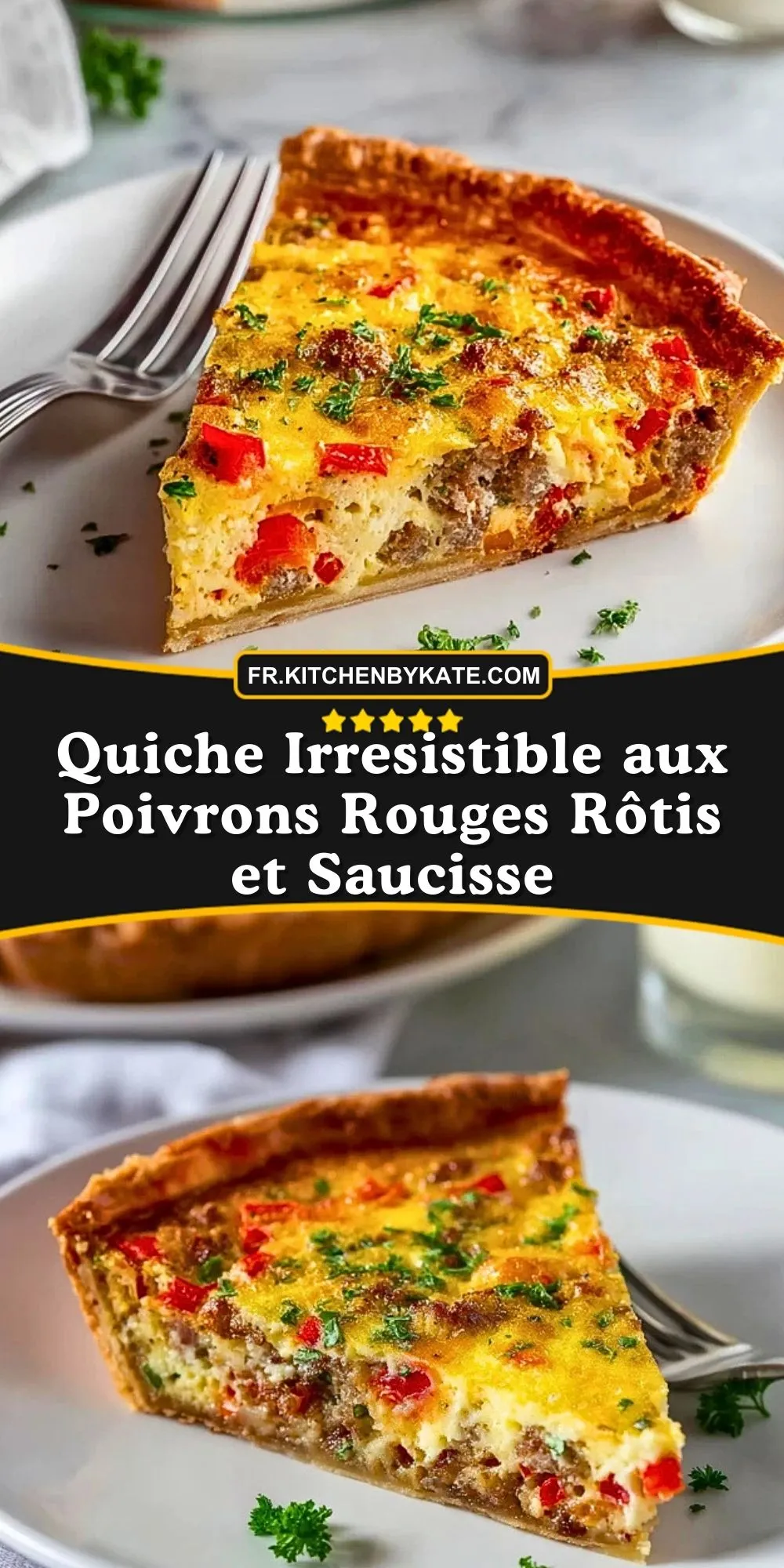 Quiche Irresistible aux Poivrons Rouges Rôtis et Saucisse (2)