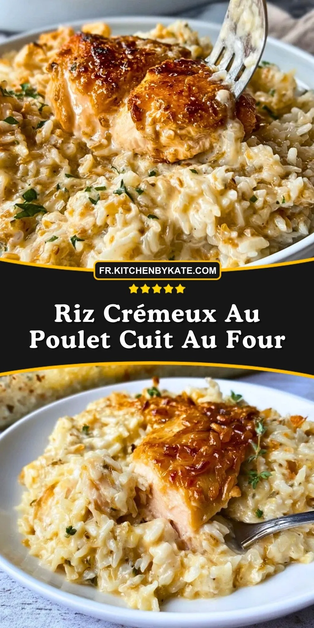 Riz Crémeux Au Poulet Cuit Au Four (2)