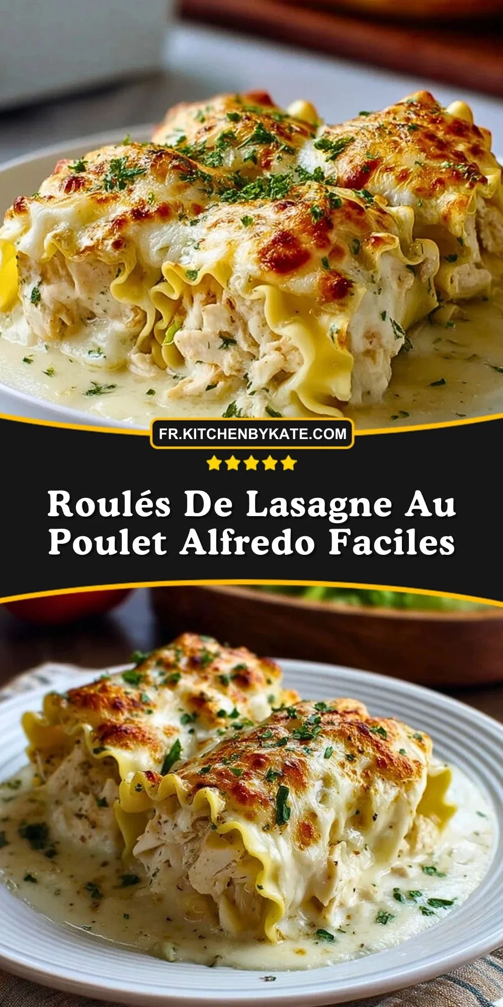 Roulés De Lasagne Au Poulet Alfredo Faciles (2)