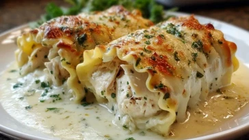 Roulés De Lasagne Au Poulet Alfredo Faciles