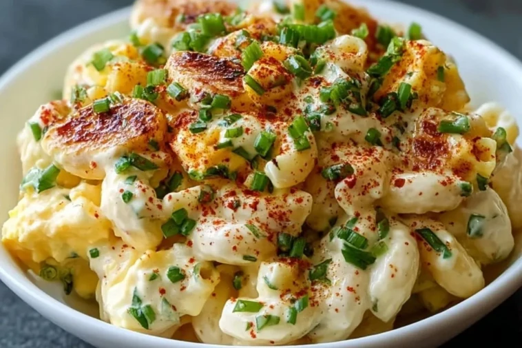 Salade de Macaroni aux Oeufs Durs Crémeux