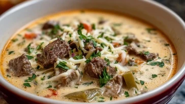 Soupe Crémeuse Au Steak Philly