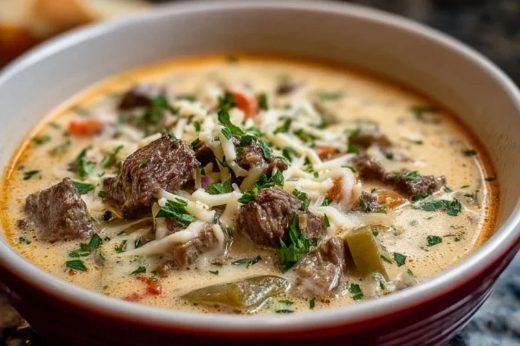 Soupe Crémeuse Au Steak Philly