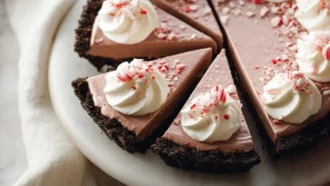 Tarte à la Menthe Poivrée de Noël