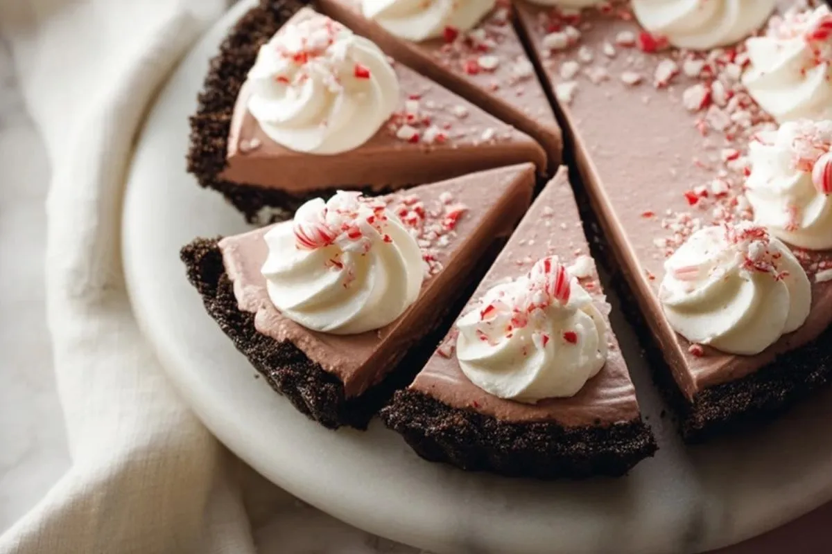 Tarte à la Menthe Poivrée de Noël