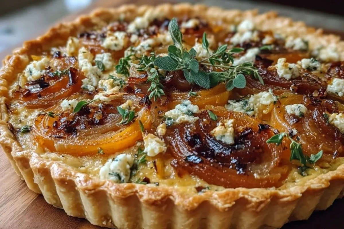Tarte Au Butternut Caramélisé Et Oignons