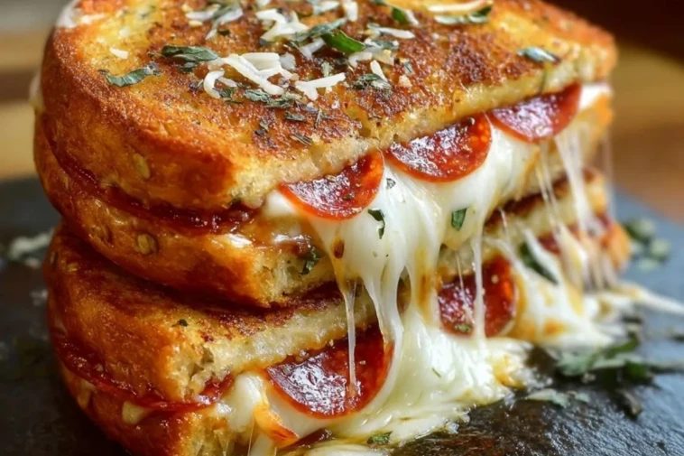 Sandwichs Au Fromage Grillé À La Pizza