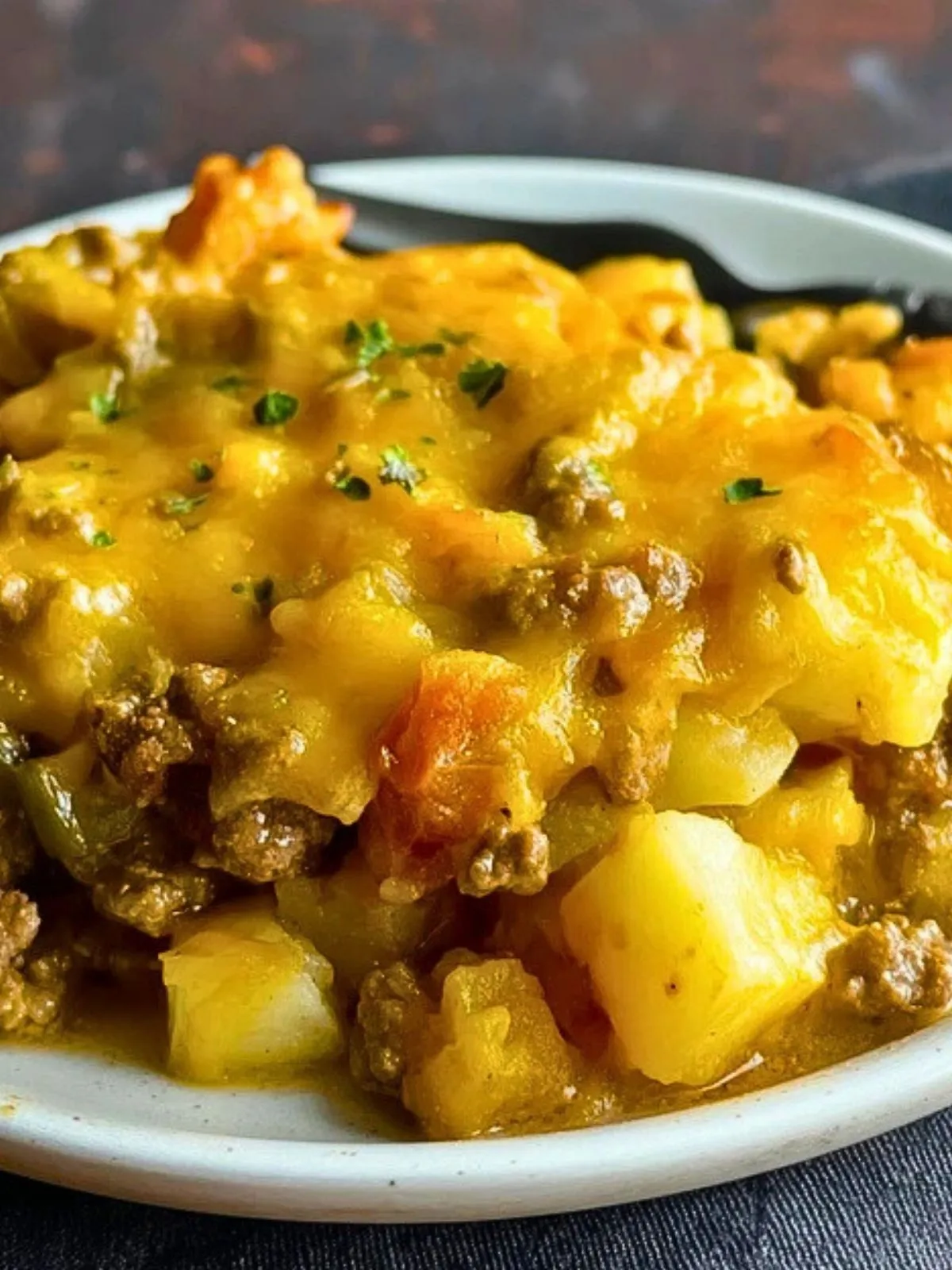 Casserole De Viande Hachée Au Fromage Et Pommes De Terre Congelées (1)