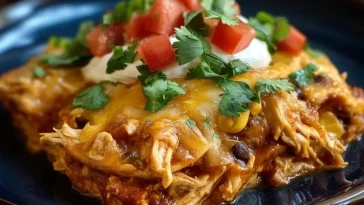 Casserole DEnchiladas De Poulet À La Mijoteuse