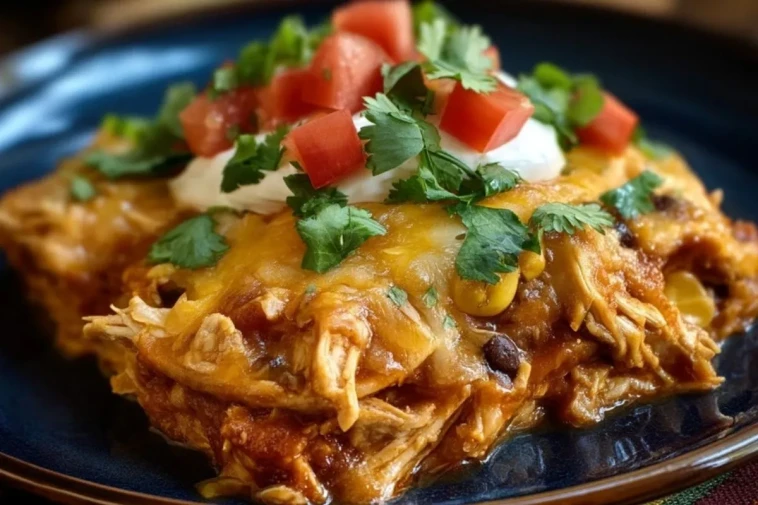 Casserole DEnchiladas De Poulet À La Mijoteuse