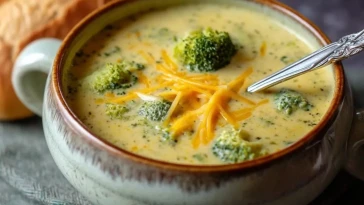 Soupe Crémeuse Au Brocoli Et Au Cheddar