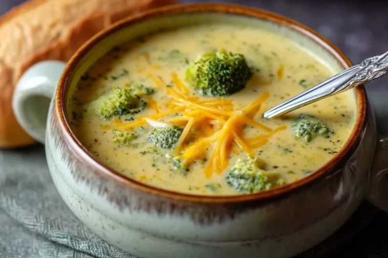 Soupe Crémeuse Au Brocoli Et Au Cheddar