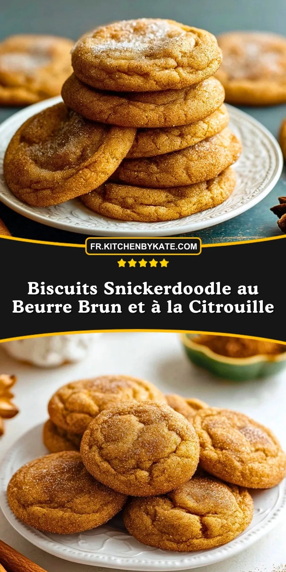 Biscuits Snickerdoodle au Beurre Brun et à la Citrouille (2)