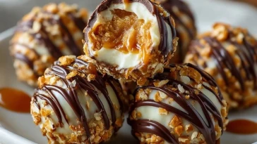 Boulettes De Cheesecake Au Caramel Salé Et Bretzels