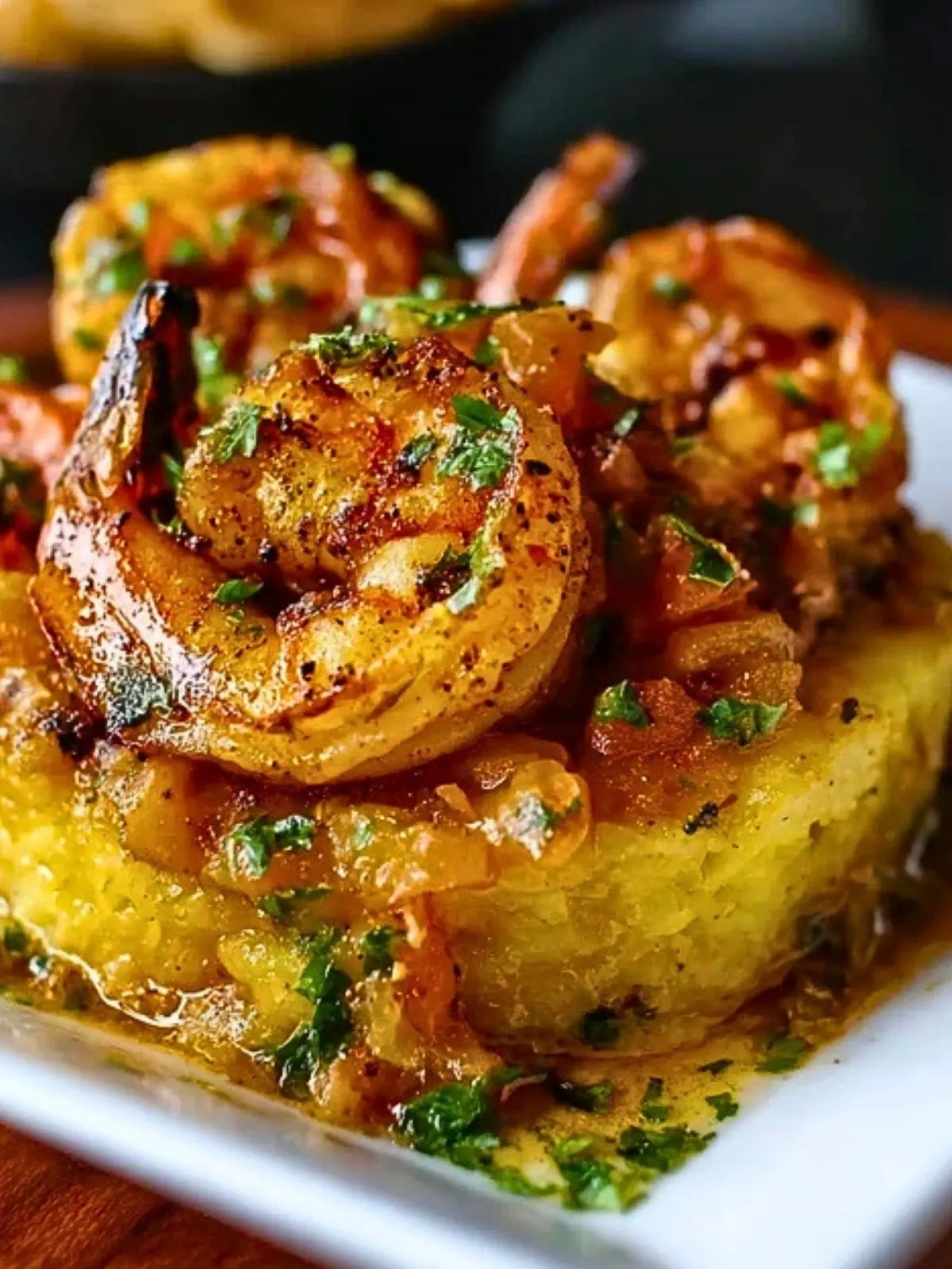 Crevettes À LAil Avec Mofongo (1)