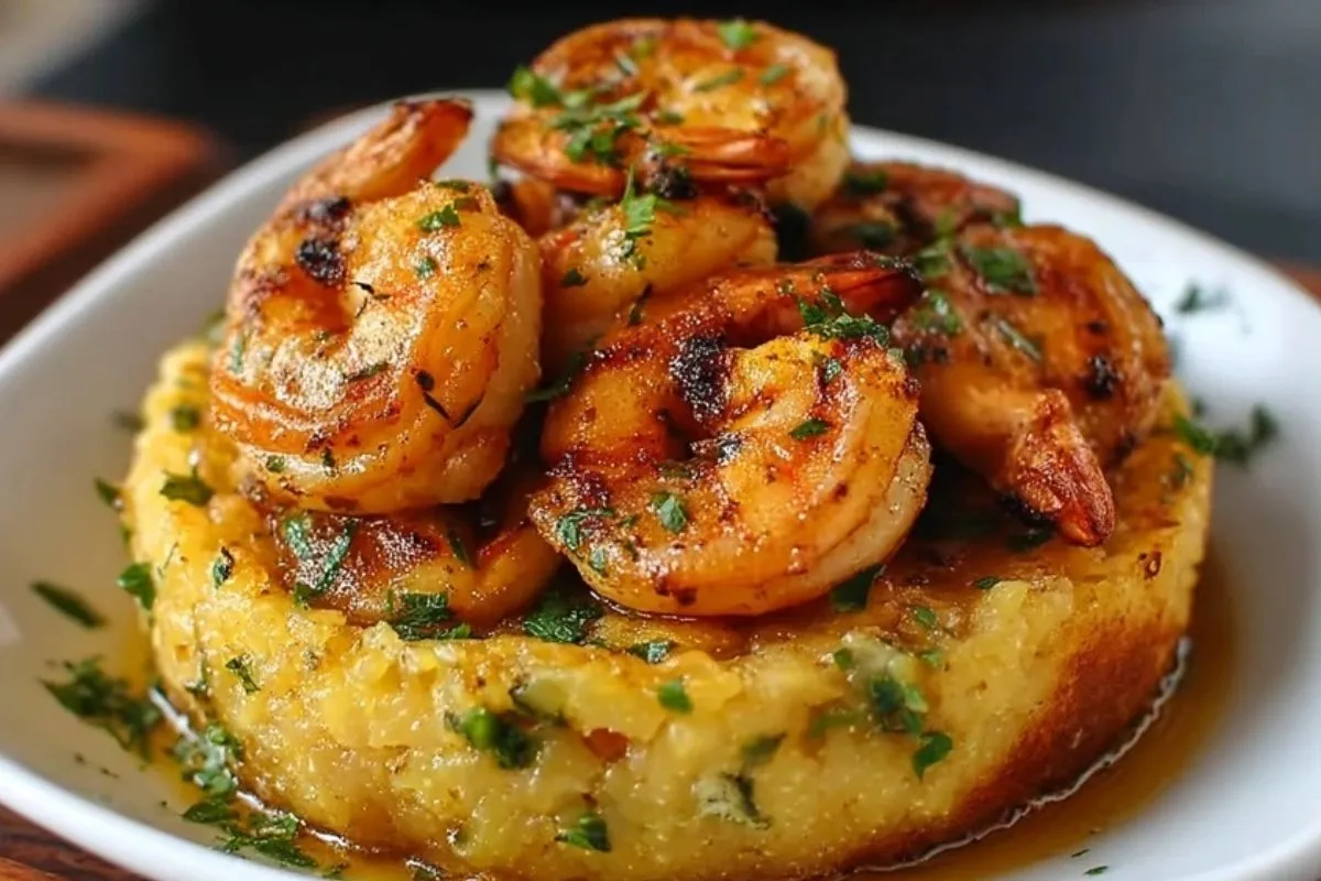 Crevettes À LAil Avec Mofongo