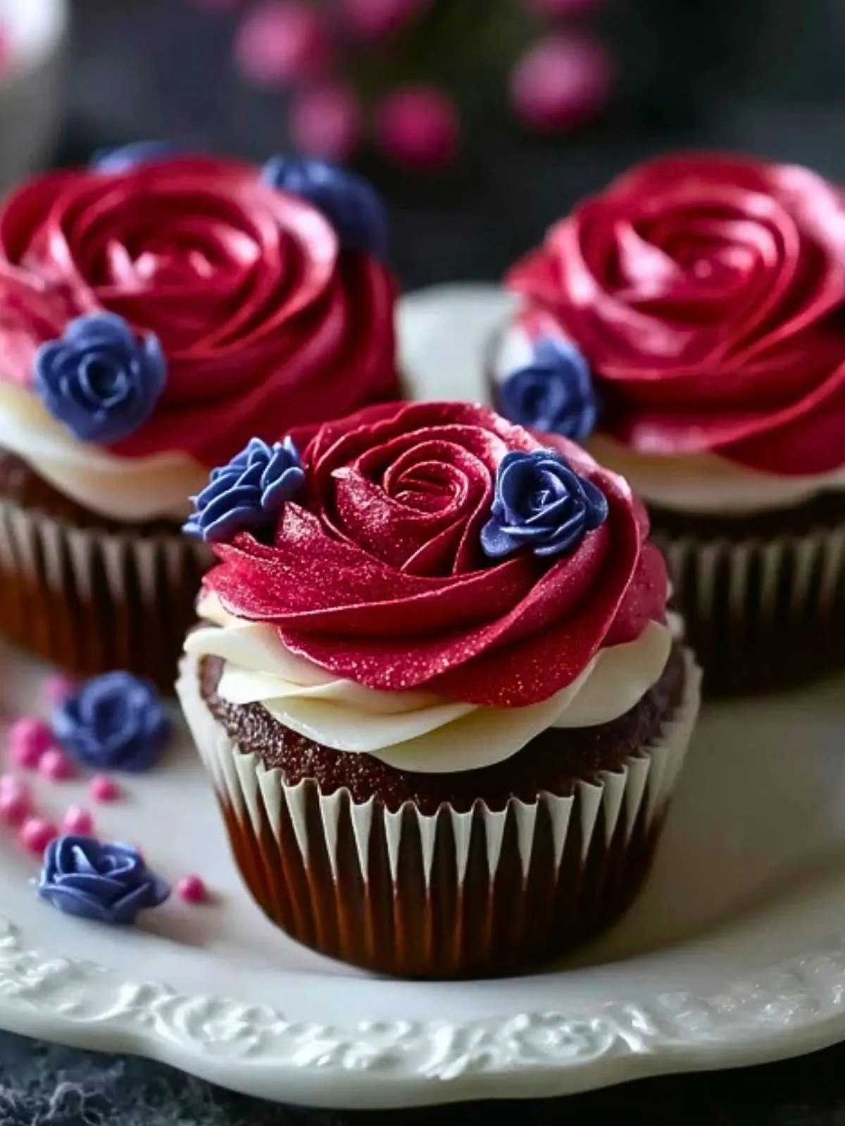 Cupcakes Rose de Minuit (1)