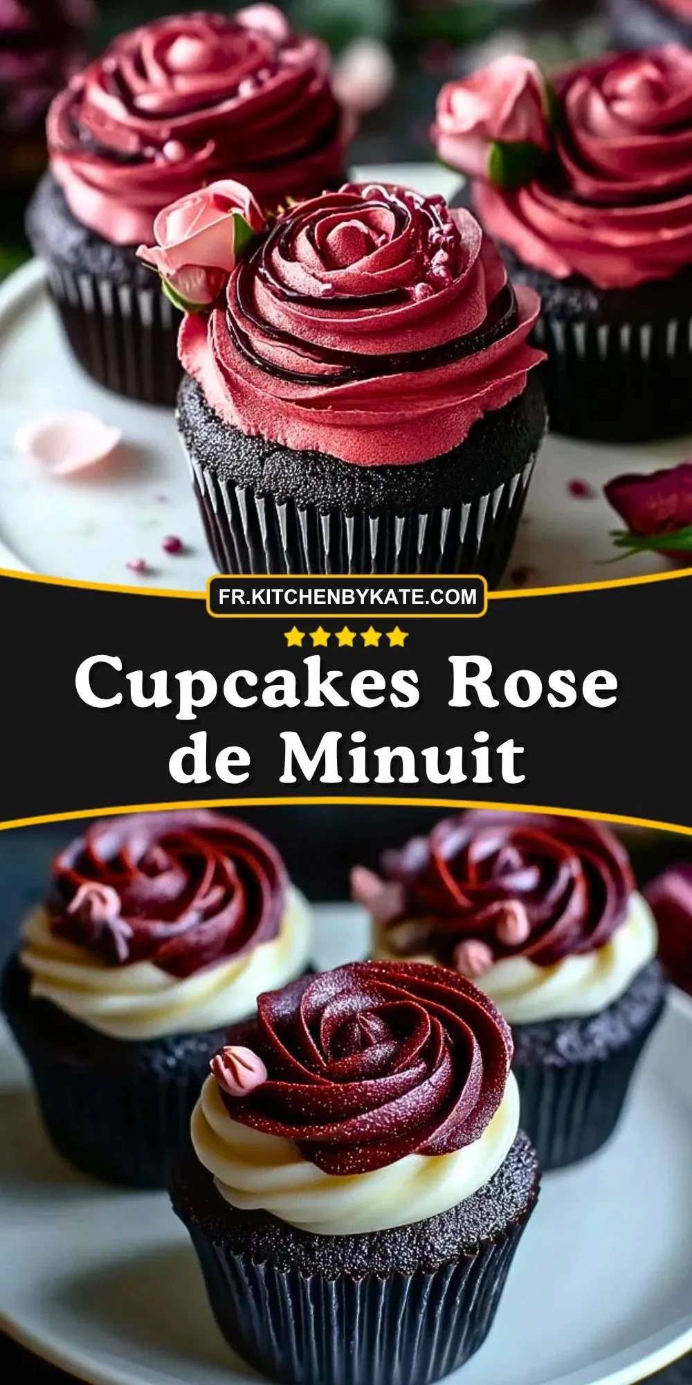 Cupcakes Rose de Minuit (2)