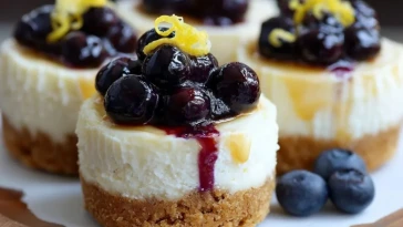 Mini Cheesecakes Citron Myrtille