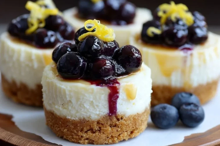 Mini Cheesecakes Citron Myrtille