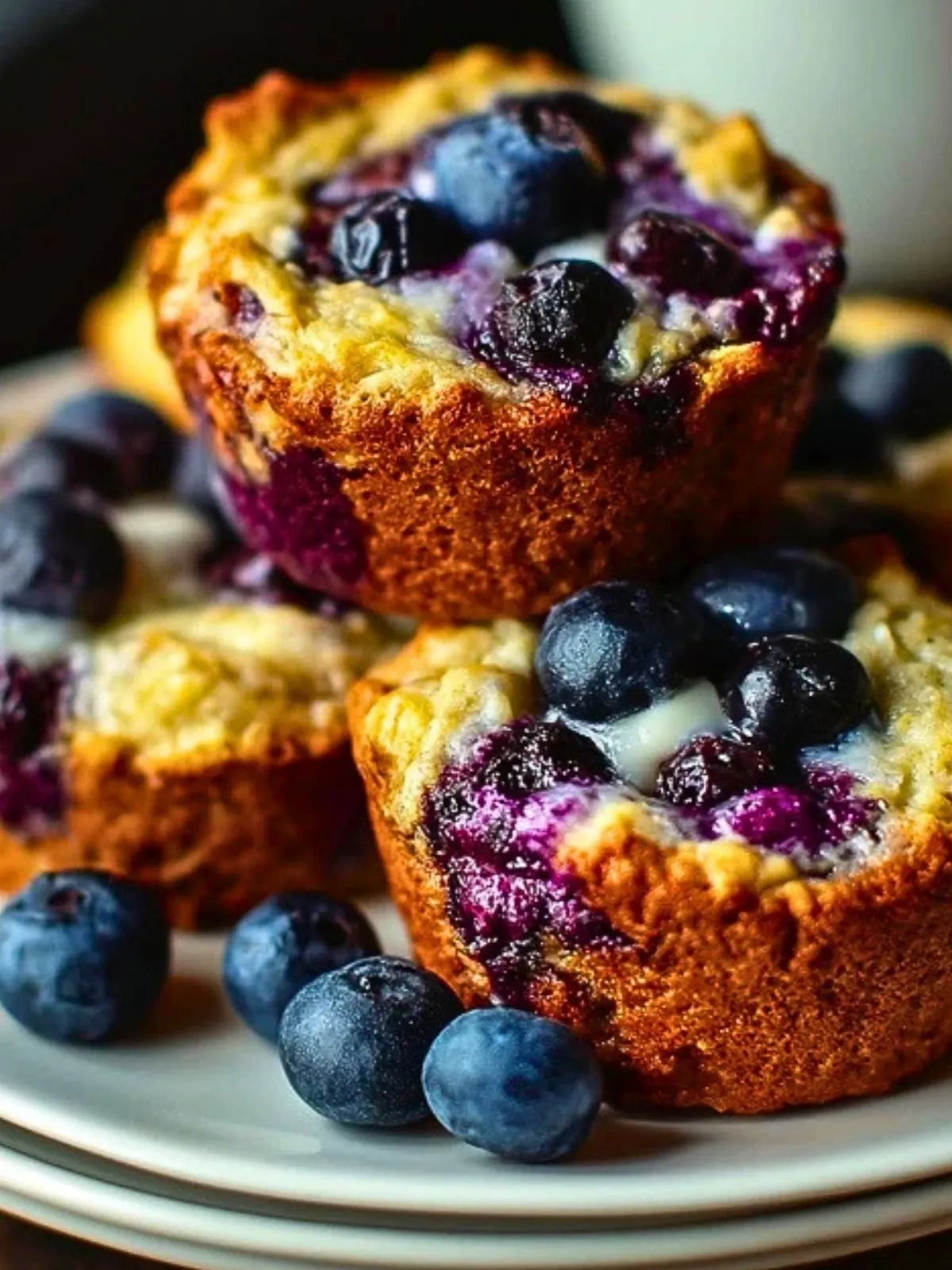 Muffins Aux Myrtilles Et Fromage Cottage Riche En Protéines (1)