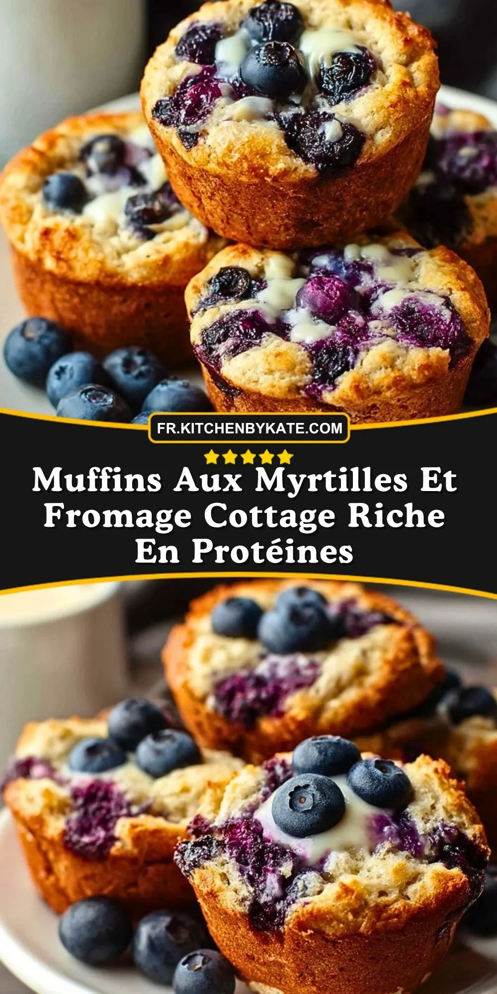 Muffins Aux Myrtilles Et Fromage Cottage Riche En Protéines (2)