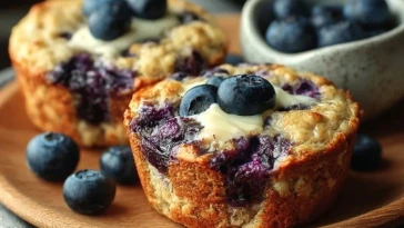 Muffins Aux Myrtilles Et Fromage Cottage Riche En Protéines
