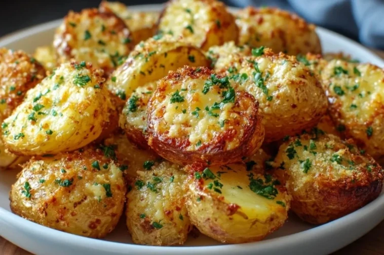 Pommes De Terre Croustillantes Au Fromage Et À LAil