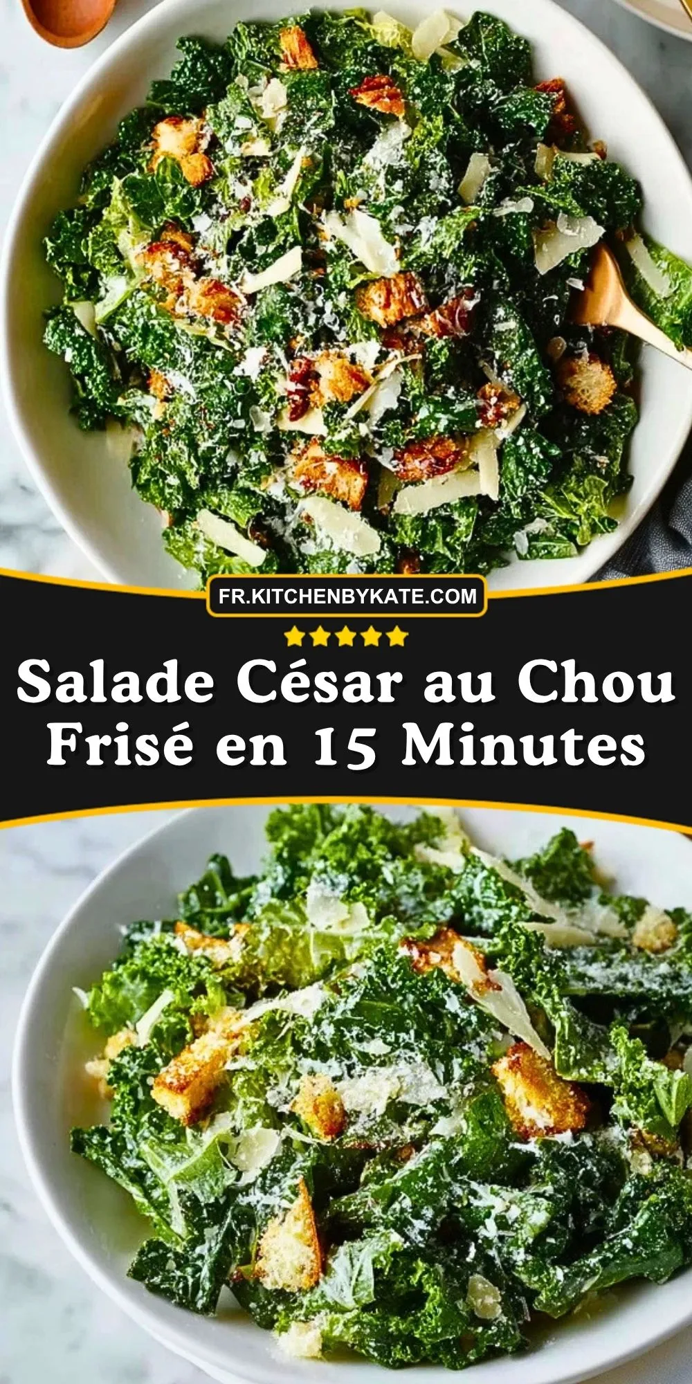 Salade César au Chou Frisé en 15 Minutes (2)