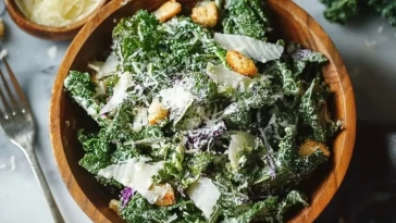 Salade César au Chou Frisé en 15 Minutes