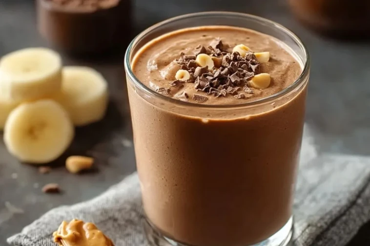 Smoothie Crémeux Au Chocolat Et Beurre De Cacahuète