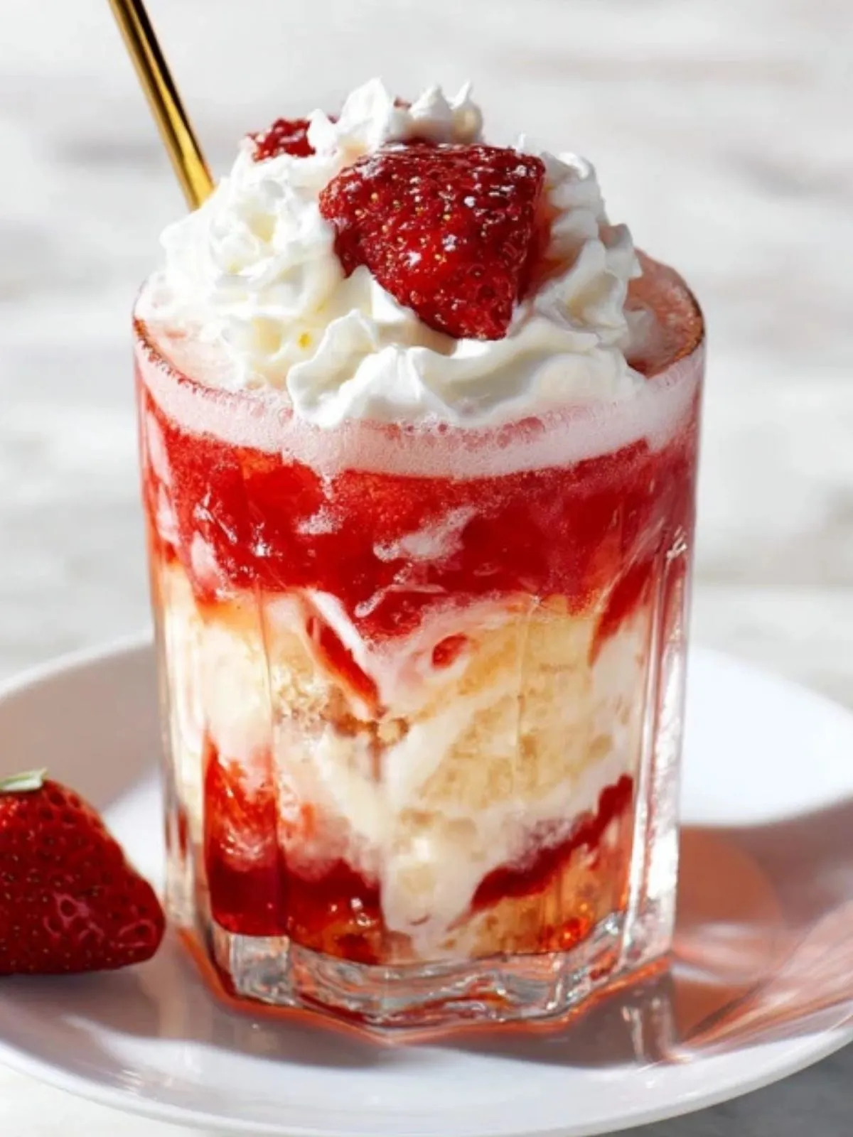 Soda Sale Aux Fraises Et Crème Chantilly (1)