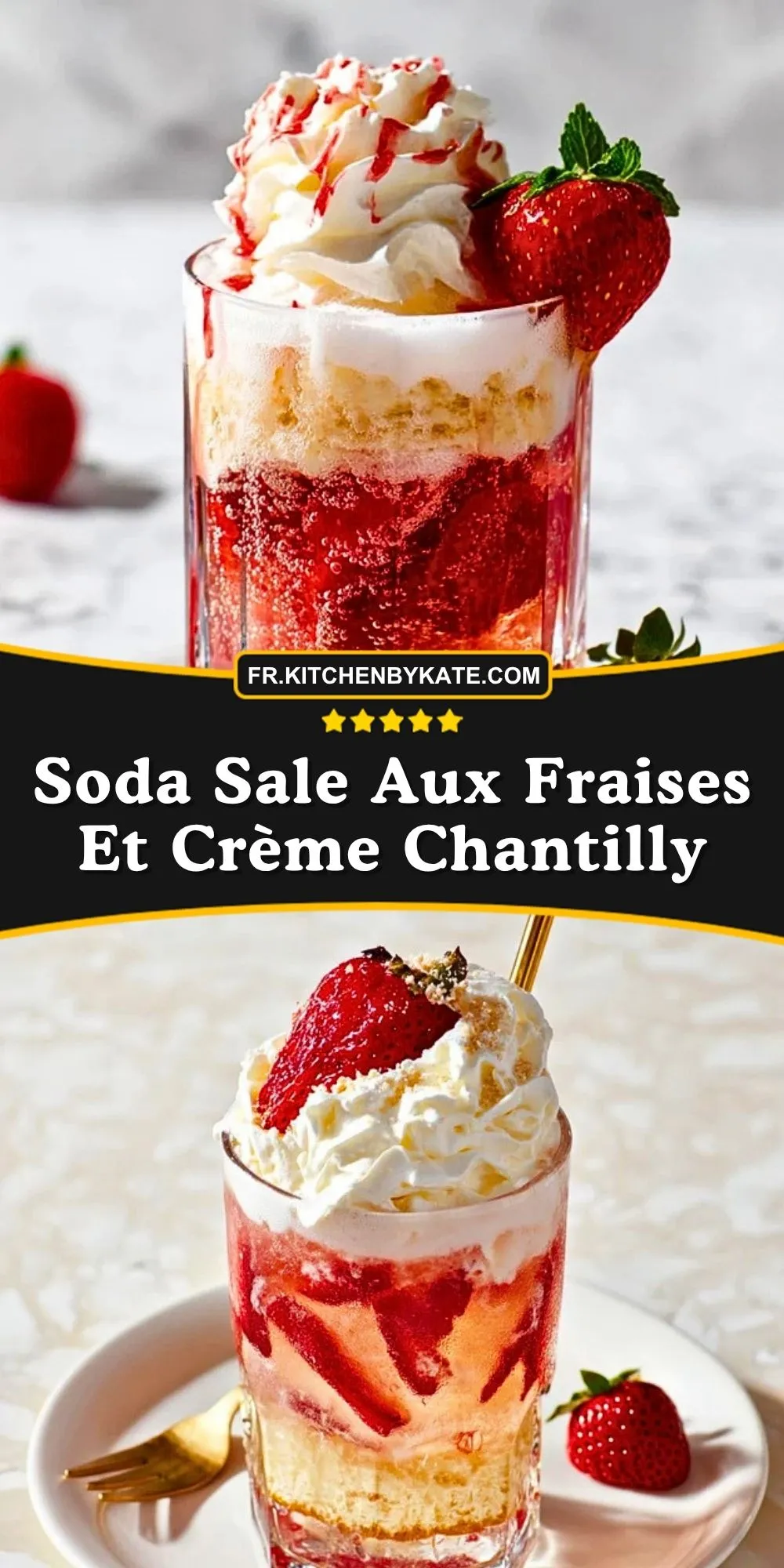 Soda Sale Aux Fraises Et Crème Chantilly (2)
