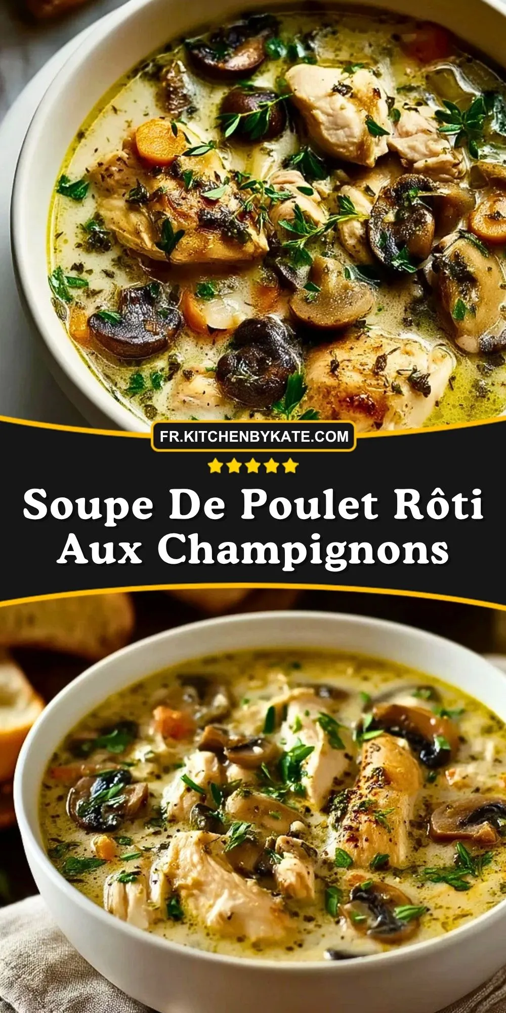Soupe De Poulet Rôti Aux Champignons (2)