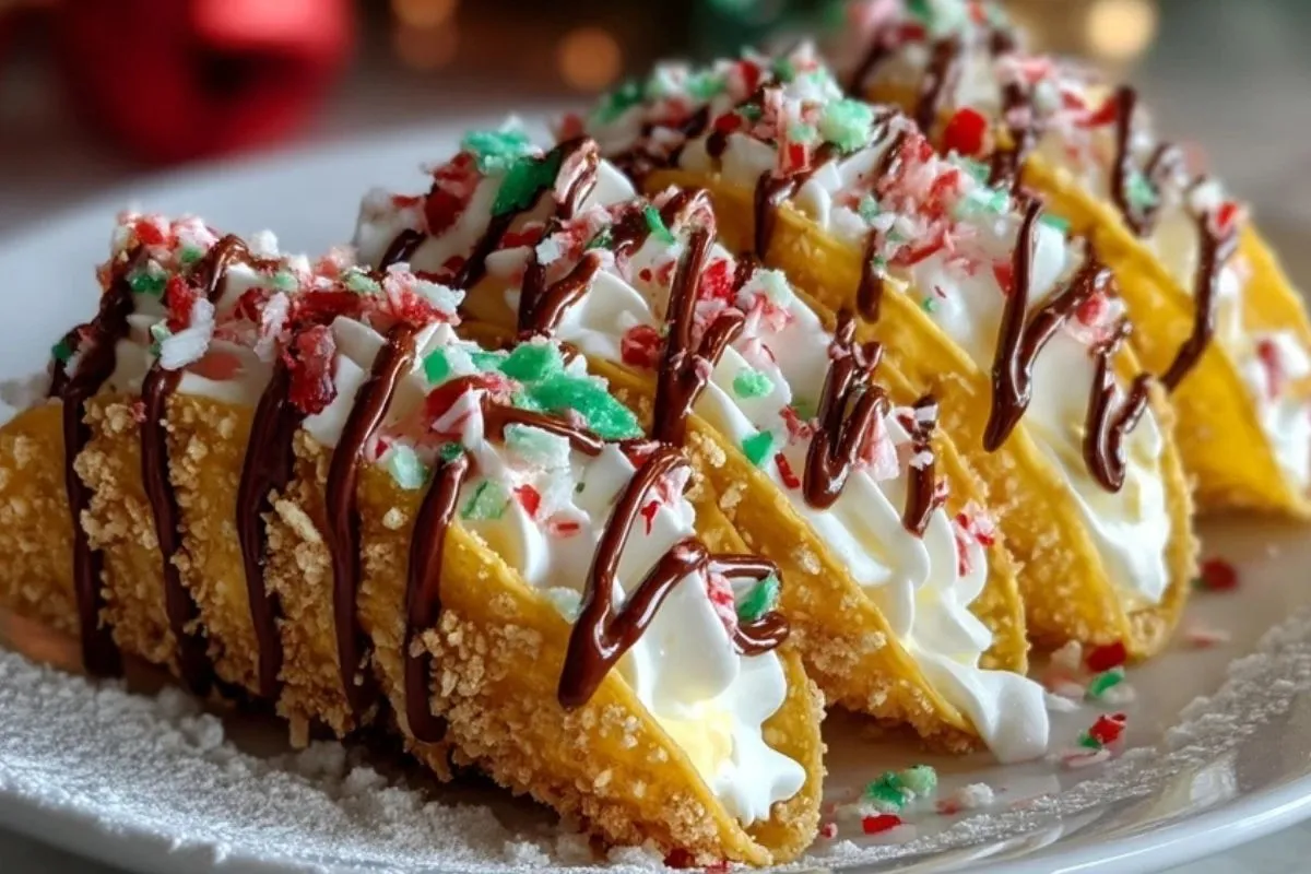 Tacos De Cheesecake De Noël