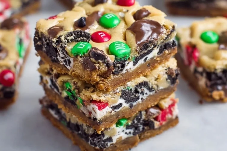 Barres De Cookies Oreos Chargées De M&Ms