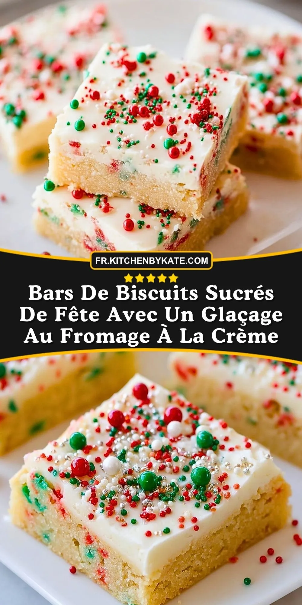 Bars De Biscuits Sucrés De Fête Avec Un Glaçage Au Fromage À La Crème (2)