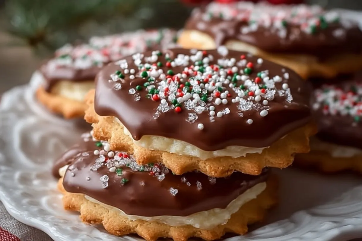 Biscuits de Noël au Chocolat et Menthe