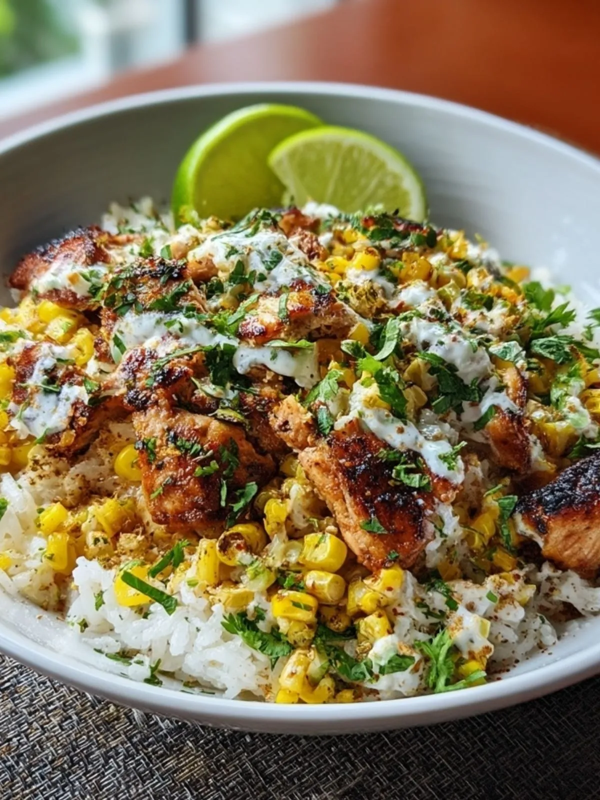 Bol De Riz Au Poulet Et Au Maïs Grillé (1)