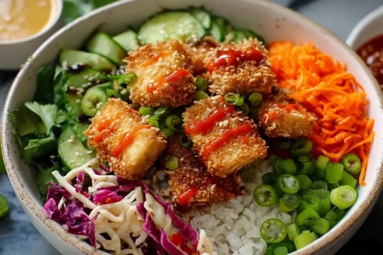Bol De Tofu Croustillant En Croûte De Noix De Coco