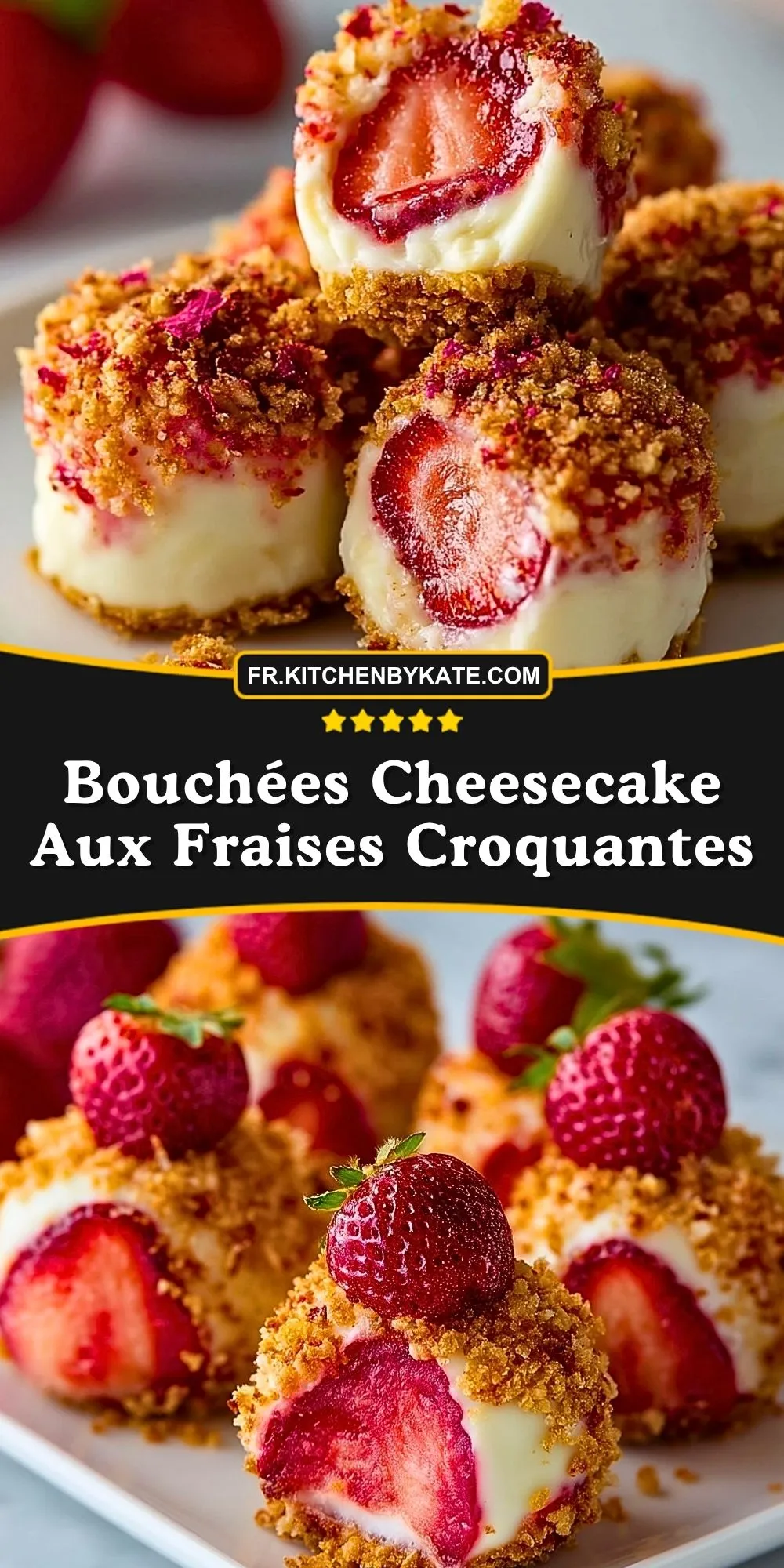 Bouchées Cheesecake Aux Fraises Croquantes (2)