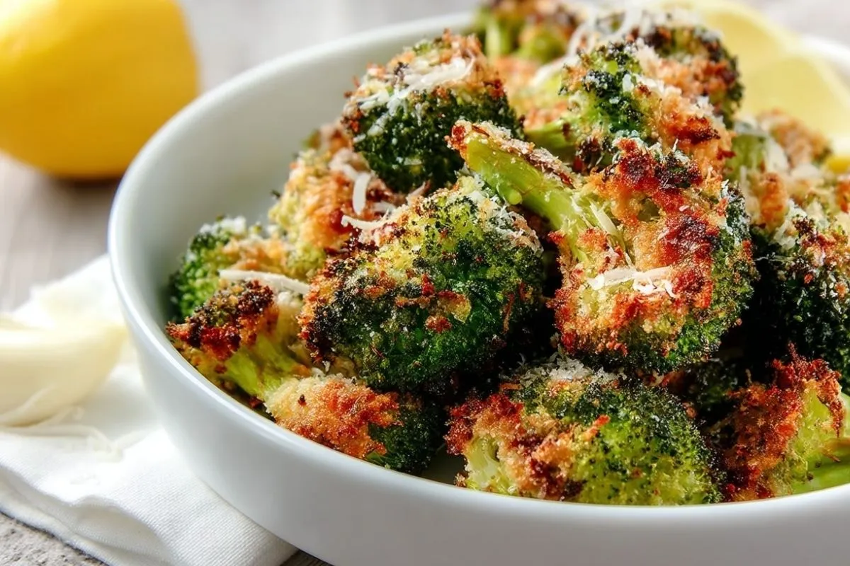 Brocoli Rôti Au Parmesan Croquant
