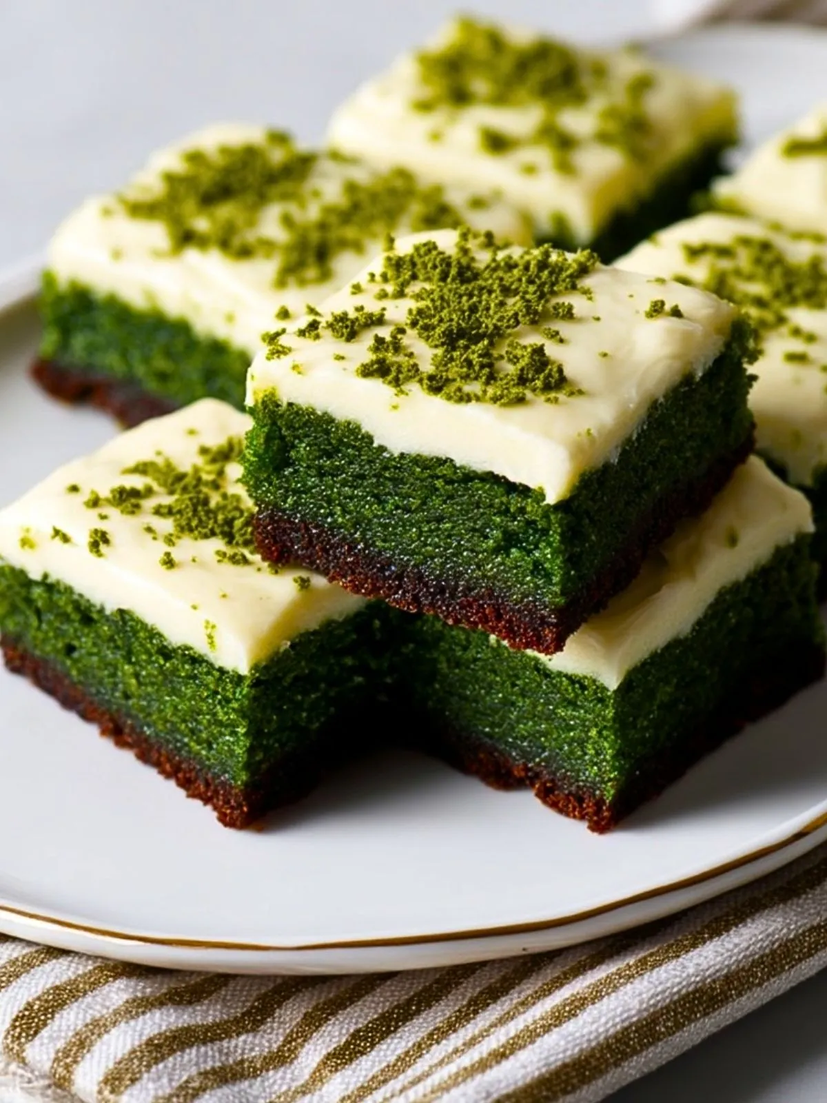 Brownies Véloutés Verts Avec Glaçage au Fromage Frais (1)