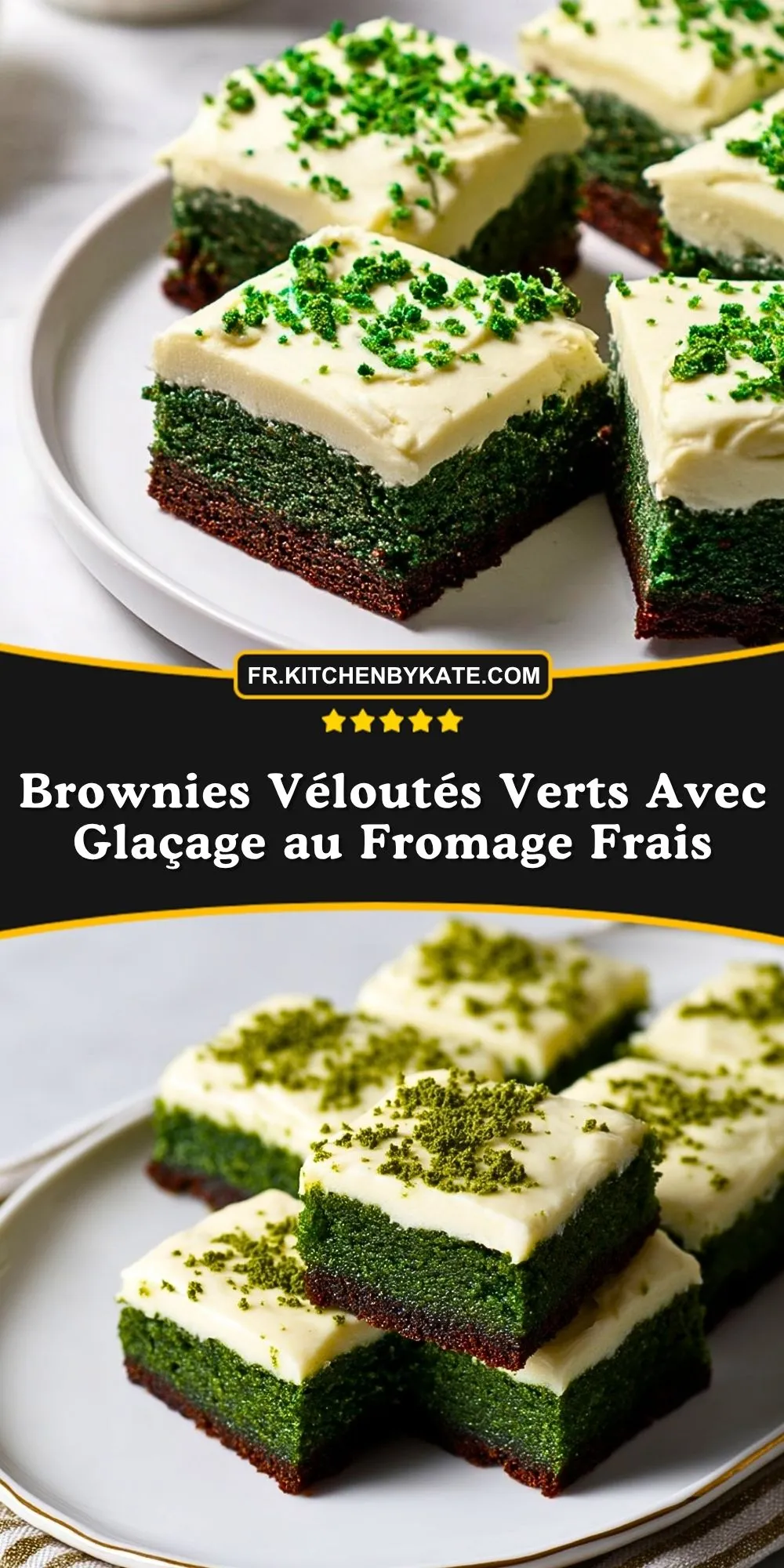 Brownies Véloutés Verts Avec Glaçage au Fromage Frais (2)