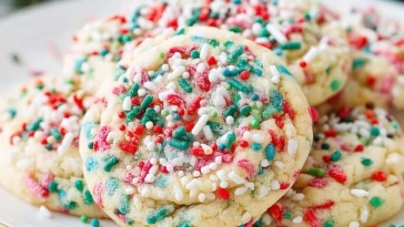 Cookies De Noël Moelleux Avec Des Sprinkles