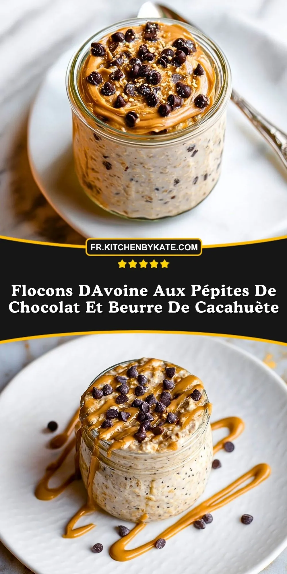 Flocons DAvoine Aux Pépites De Chocolat Et Beurre De Cacahuète (2)