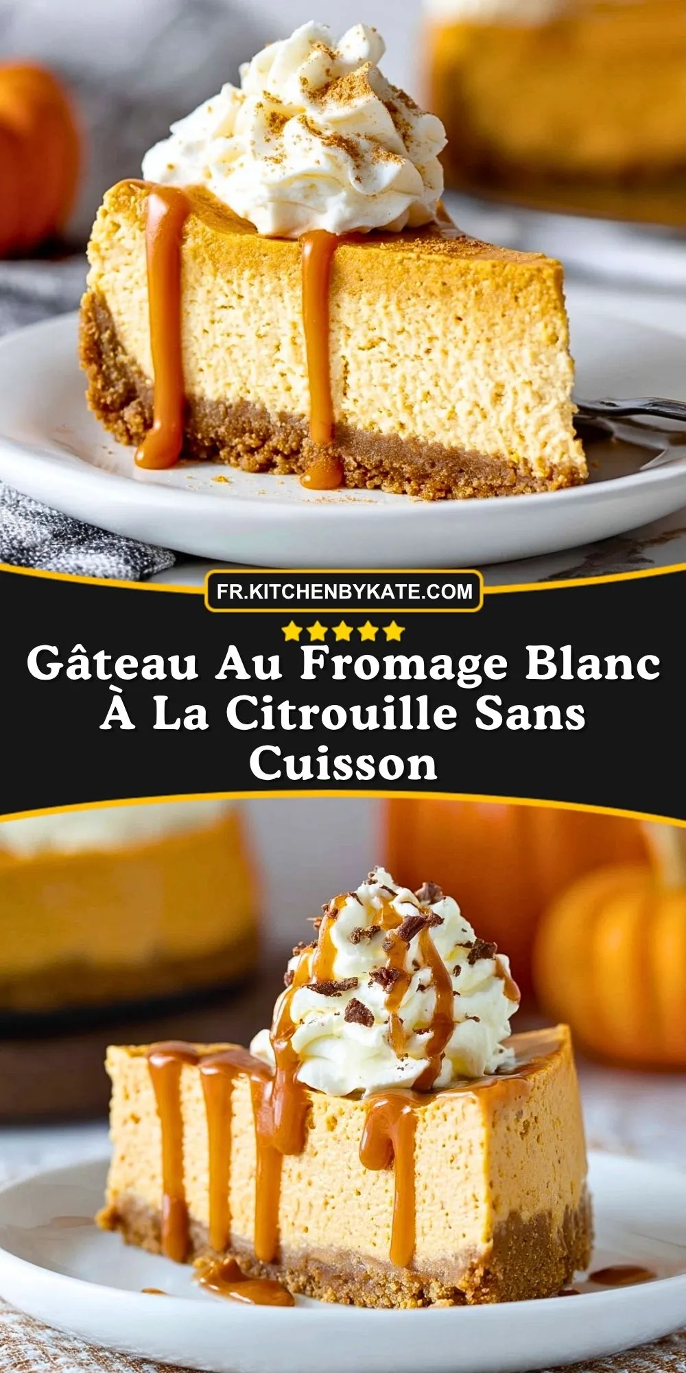 Gâteau Au Fromage Blanc À La Citrouille Sans Cuisson (2)