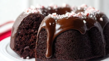 Gâteau Bundt au Chocolat et à la Menthe Poivrée