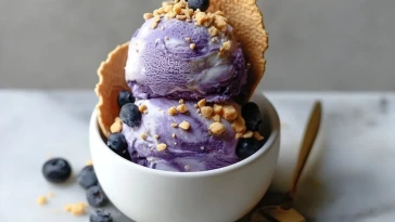 Glace Protéinée Ultra Crémeuse au Fromage Blanc et Myrtille